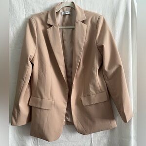 NWOT Cicy Bell Women’s Casual Blazer Open Front Long Sleeve Khaki size Large